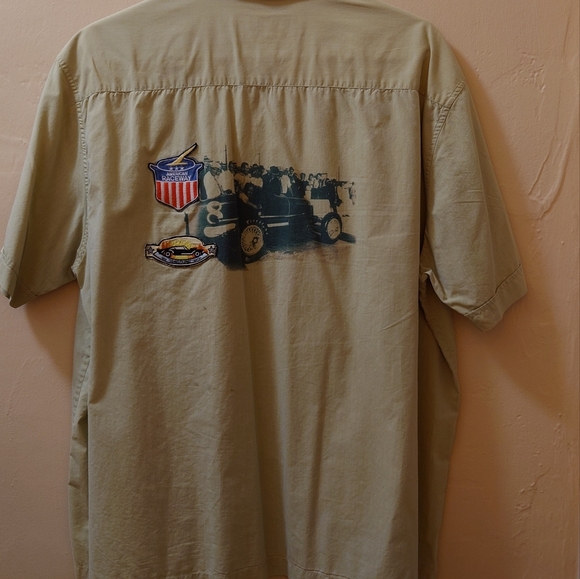 RARE Nat Nast racing button down silk patch shirt Y2K vintage 1946 series - Picture 6 of 8